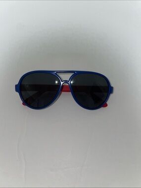 Carter's Blue Frame Kids Aviator Sunglasses with Red Temples